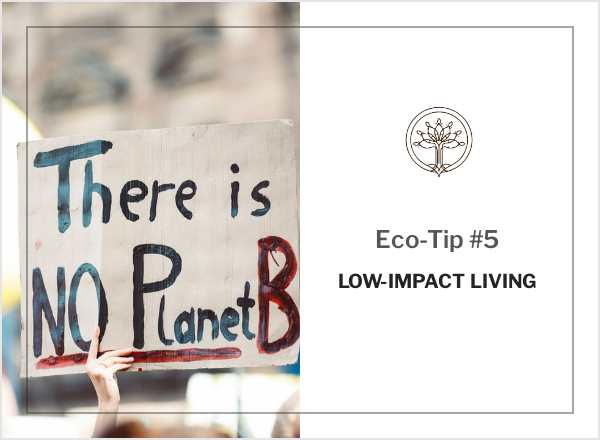 Eco-Tip #5: Low-Impact Living - Cosmética Orgánica - Tierra de Ceibas